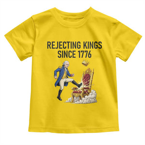 Funny George Washington Protest Toddler T Shirt Rejecting Kings Since 1776 TS12 Daisy Print Your Wear