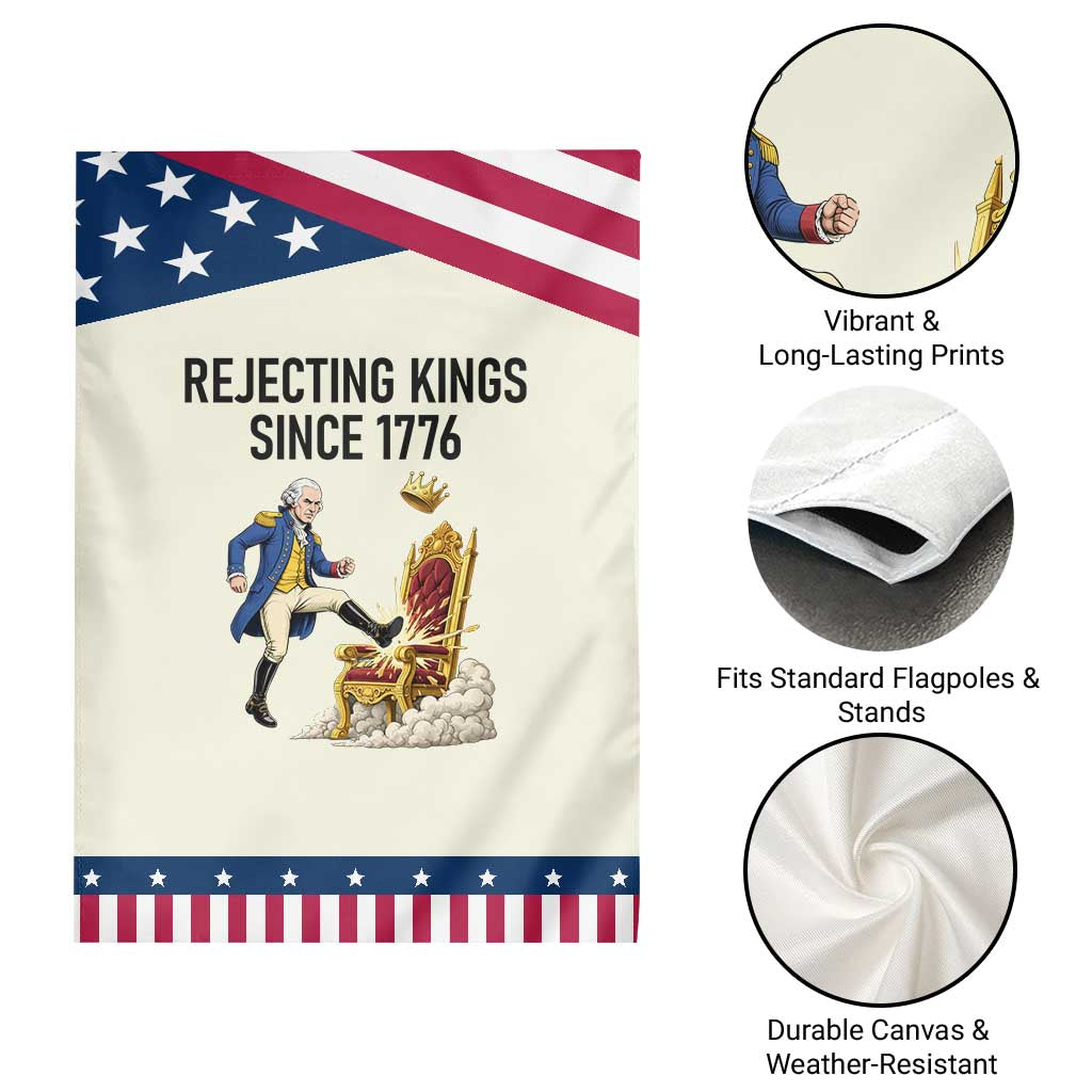Funny George Washington Protest Garden Flag Rejecting Kings Since 1776 TS12 Print Your Wear