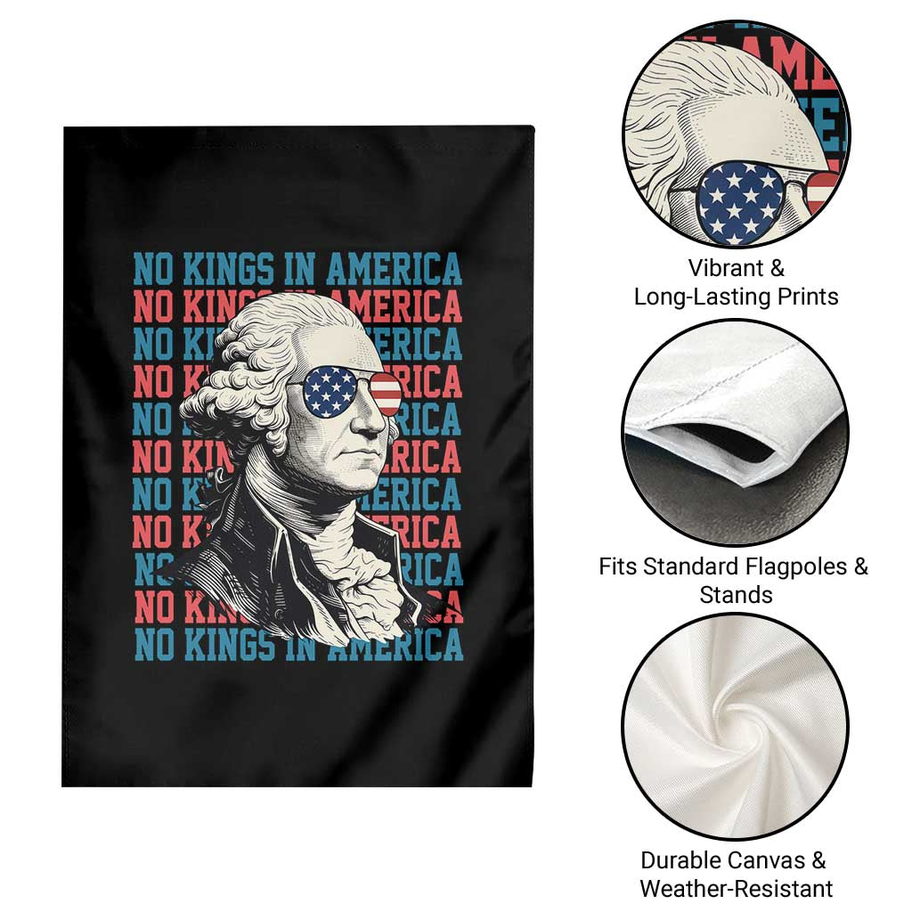 Funny George Washington Protest Garden Flag No Kings In America TS12 Print Your Wear