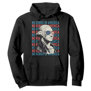 Funny George Washington Protest Hoodie No Kings In America TS12 Black Print Your Wear