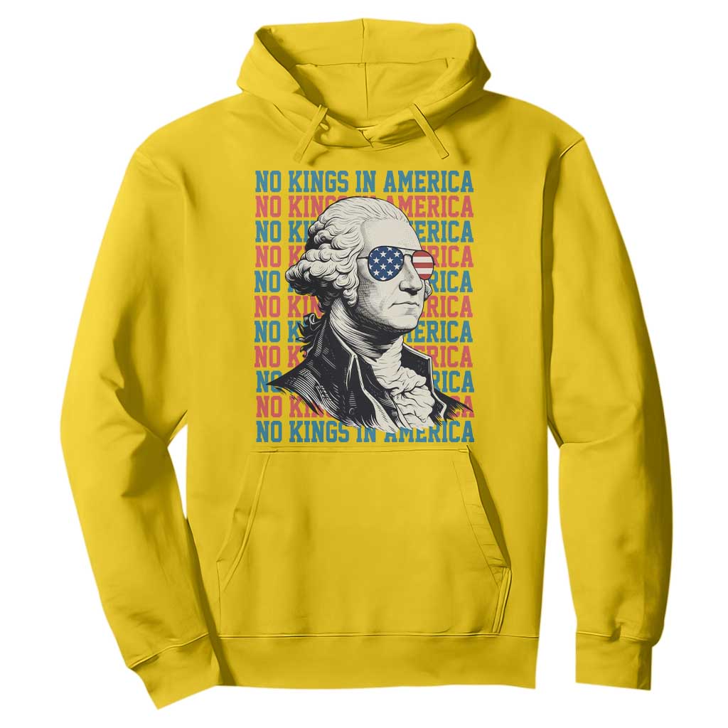 Funny George Washington Protest Hoodie No Kings In America TS12 Daisy Print Your Wear