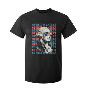 Funny George Washington Protest T Shirt For Kid No Kings In America TS12 Black Print Your Wear