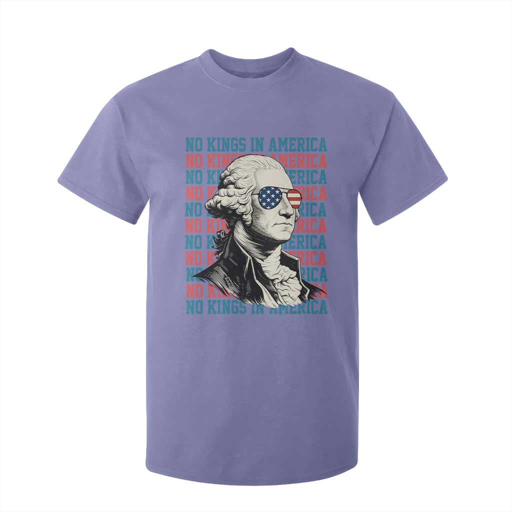 Funny George Washington Protest T Shirt For Kid No Kings In America TS12 Violet Print Your Wear