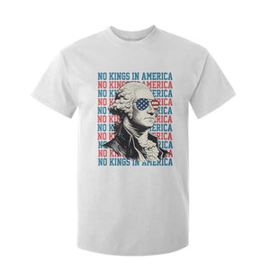 Funny George Washington Protest T Shirt For Kid No Kings In America TS12 White Print Your Wear