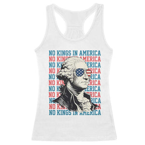 Funny George Washington Protest Racerback Tank Top No Kings In America TS12 White Print Your Wear