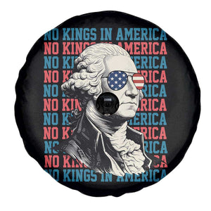 Funny George Washington Protest Spare Tire Cover No Kings In America TS12 Print Your Wear