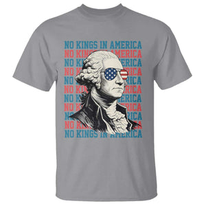 Funny George Washington Protest T Shirt No Kings In America TS12 Sport Gray Print Your Wear