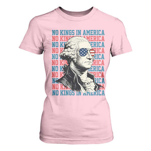 Funny George Washington Protest T Shirt For Women No Kings In America TS12 Light Pink Print Your Wear