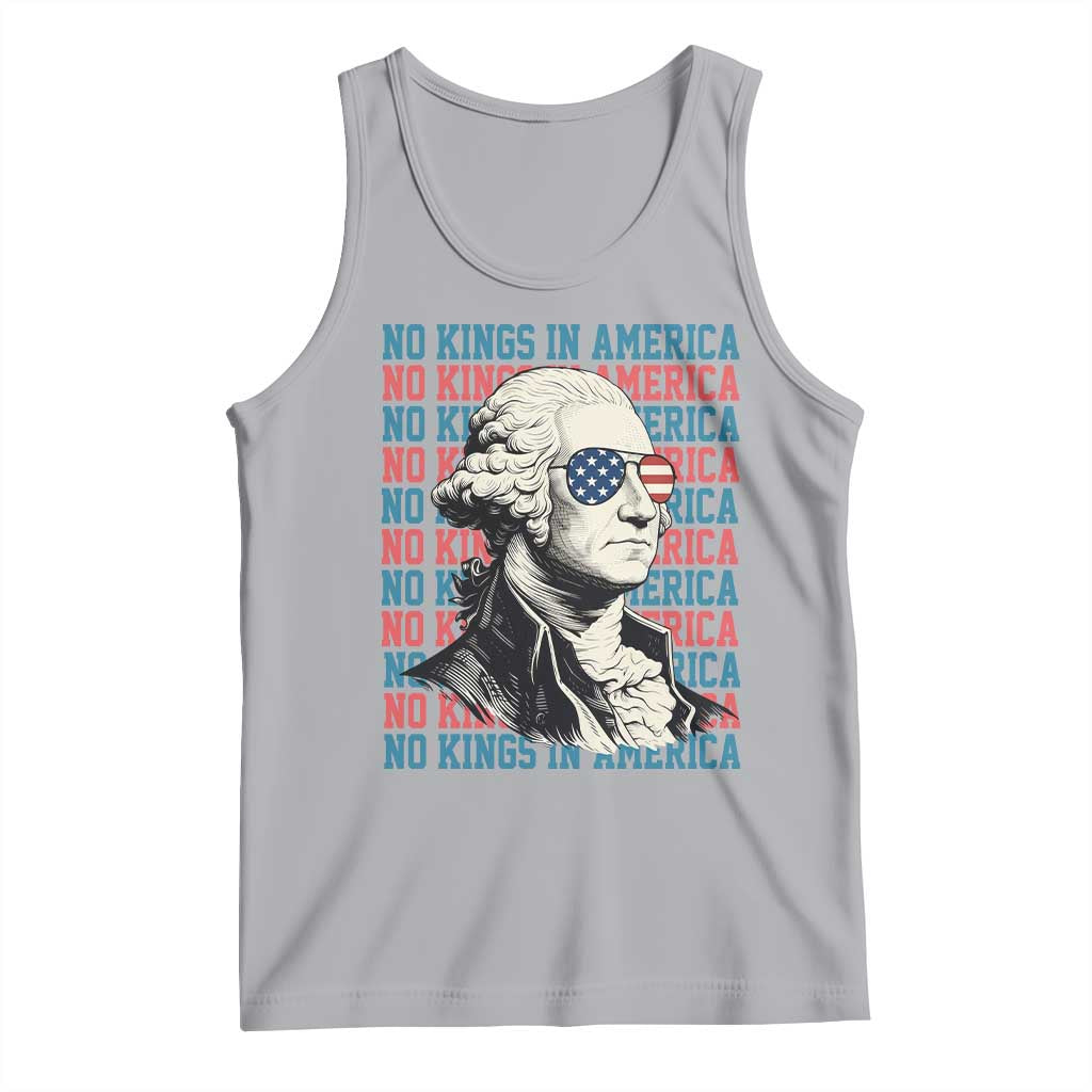 Funny George Washington Protest Tank Top No Kings In America TS12 Athletic Heather Print Your Wear