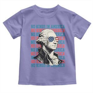 Funny George Washington Protest Toddler T Shirt No Kings In America TS12 Violet Print Your Wear