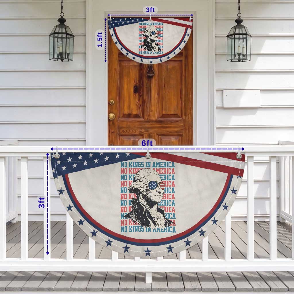 Funny George Washington Protest Patriotic Fan Flag No Kings In America