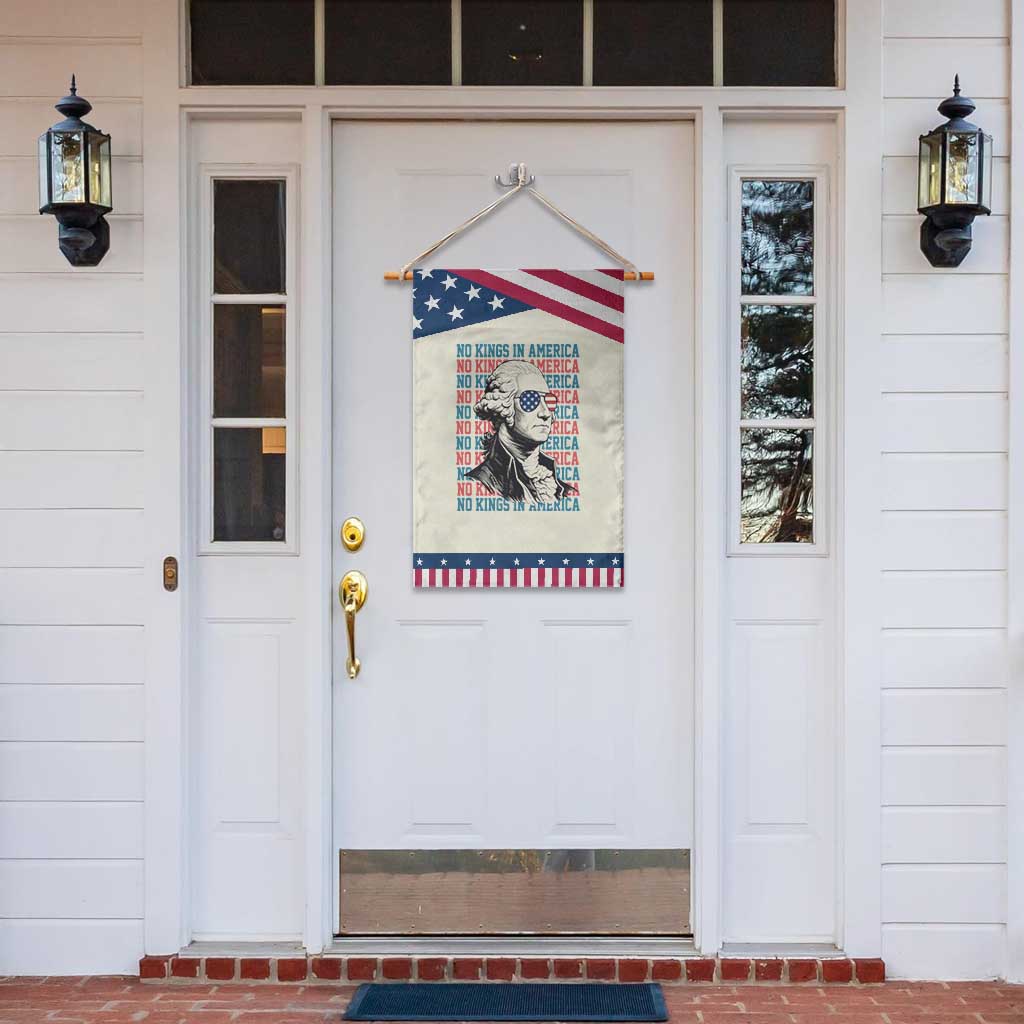 Funny George Washington Protest Garden Flag No Kings In America TS12 Print Your Wear
