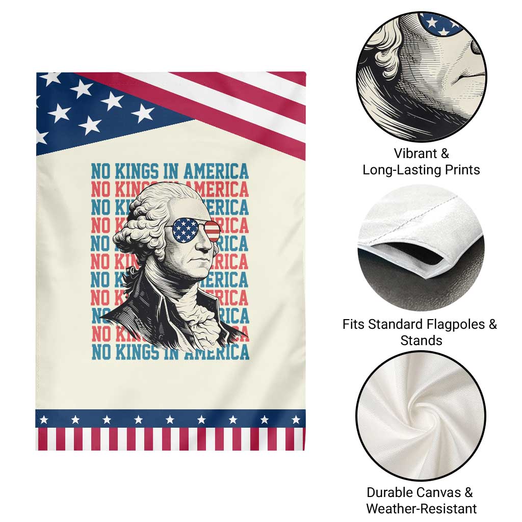 Funny George Washington Protest Garden Flag No Kings In America TS12 Print Your Wear