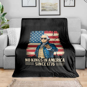 Patriotic George Washington Throw Blanket No Kings In America TS12 Print Your Wear