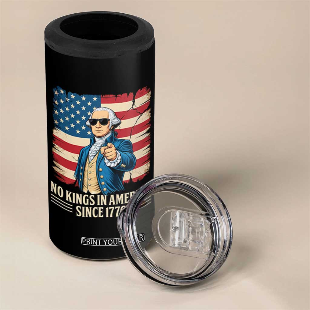 Patriotic George Washington 4 in 1 Can Cooler Tumbler No Kings In America TS12 Print Your Wear