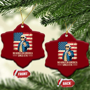 Patriotic George Washington Ceramic Ornament No Kings In America TS12 Print Your Wear