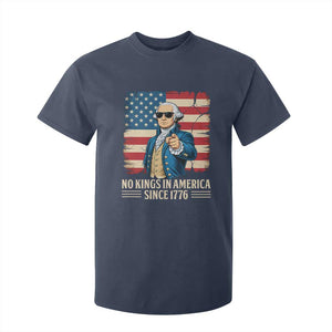 Patriotic George Washington T Shirt For Kid No Kings In America TS12 Navy Print Your Wear