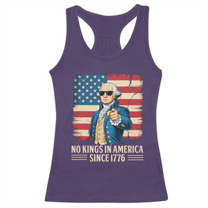 Patriotic George Washington Racerback Tank Top No Kings In America TS12 Purple Print Your Wear