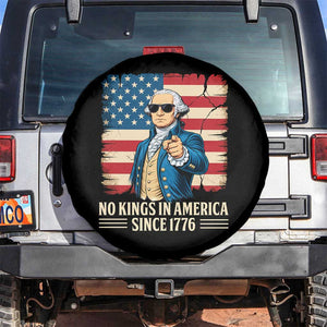 Patriotic George Washington Spare Tire Cover No Kings In America TS12 No hole Black Print Your Wear