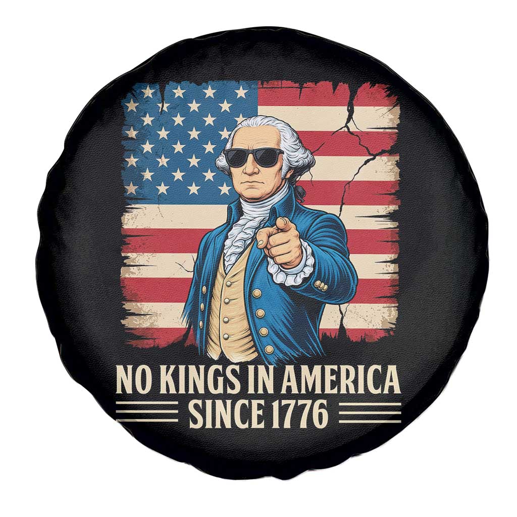 Patriotic George Washington Spare Tire Cover No Kings In America TS12 Print Your Wear