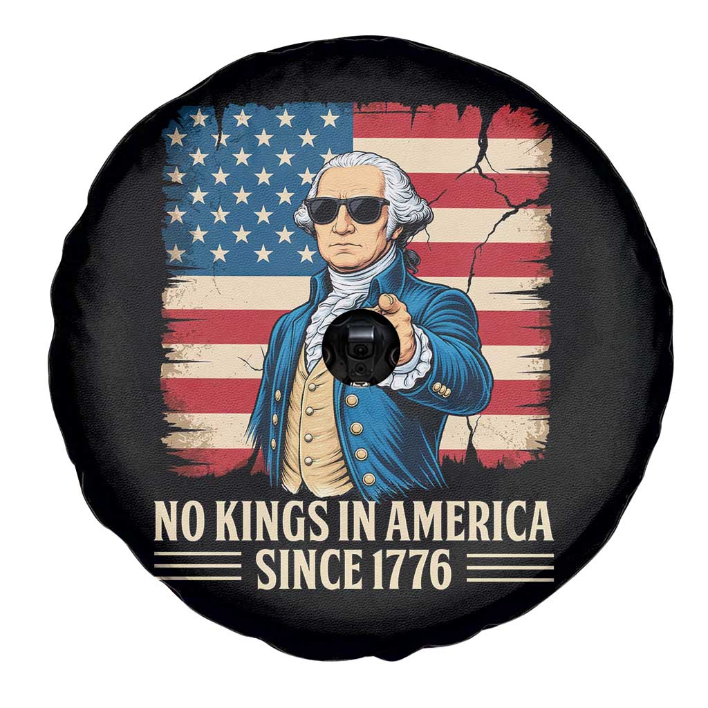 Patriotic George Washington Spare Tire Cover No Kings In America TS12 Print Your Wear