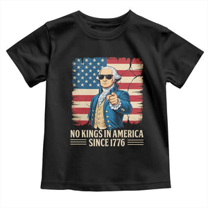 Patriotic George Washington Toddler T Shirt No Kings In America TS12 Black Print Your Wear
