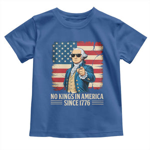 Patriotic George Washington Toddler T Shirt No Kings In America TS12 Royal Blue Print Your Wear