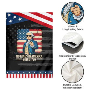 Patriotic George Washington Garden Flag No Kings In America TS12 Print Your Wear