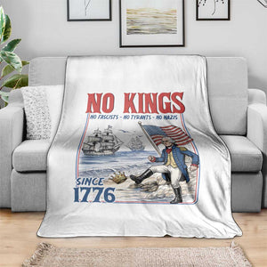 No Kings Since 1776 George Washington Throw Blanket Political Humor Gift TS12 Print Your Wear