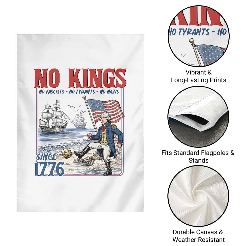 No Kings Since 1776 George Washington Garden Flag Political Humor Gift TS12 Print Your Wear