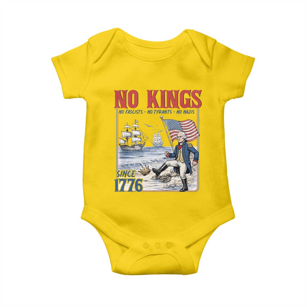 No Kings Since 1776 George Washington Baby Onesie Political Humor Gift TS12 Daisy Print Your Wear