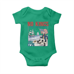 No Kings Since 1776 George Washington Baby Onesie Political Humor Gift TS12 Irish Green Print Your Wear