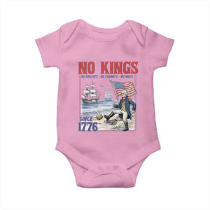 No Kings Since 1776 George Washington Baby Onesie Political Humor Gift TS12 Light Pink Print Your Wear