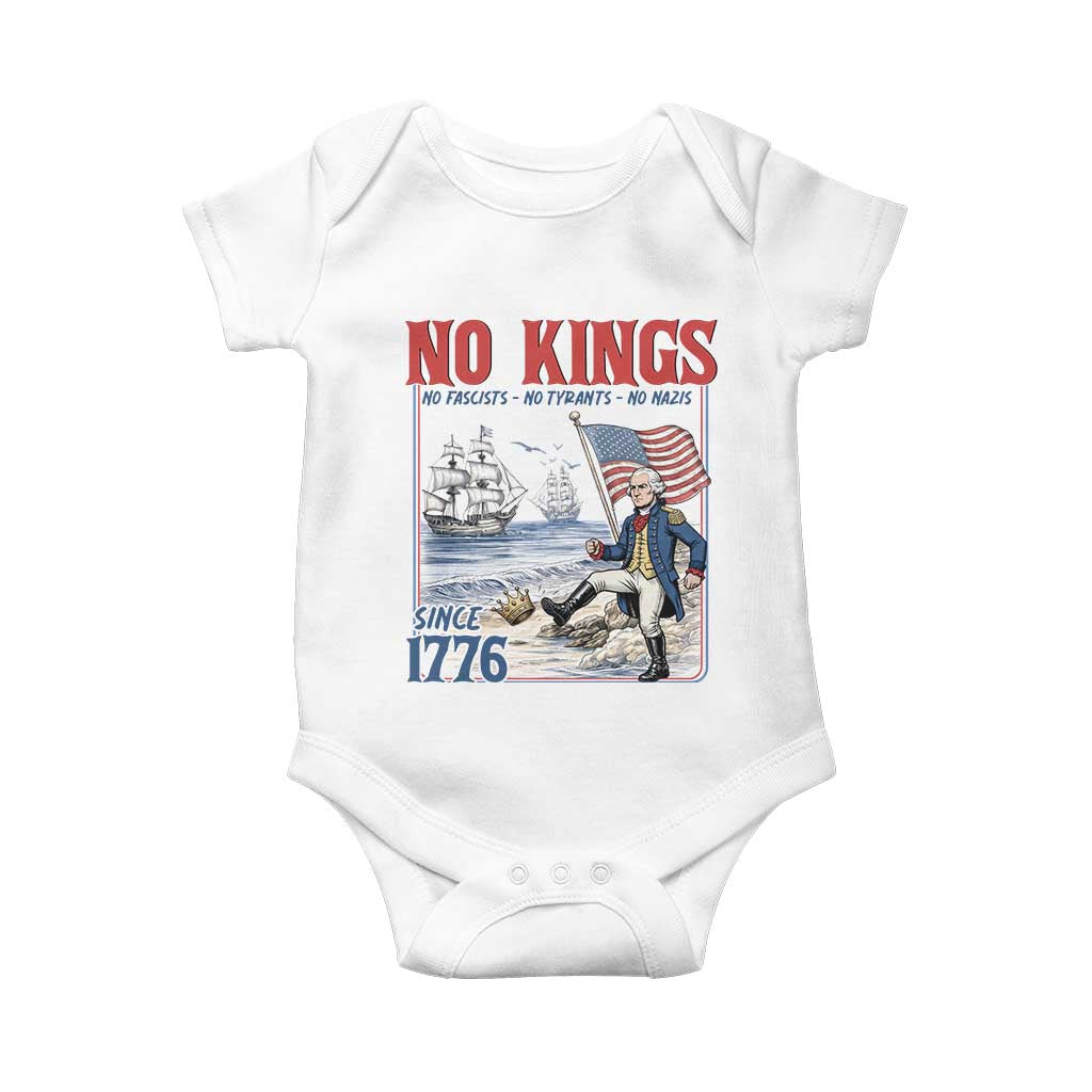 No Kings Since 1776 George Washington Baby Onesie Political Humor Gift TS12 White Print Your Wear