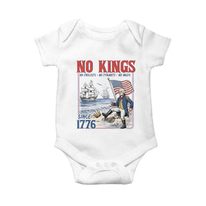 No Kings Since 1776 George Washington Baby Onesie Political Humor Gift TS12 White Print Your Wear