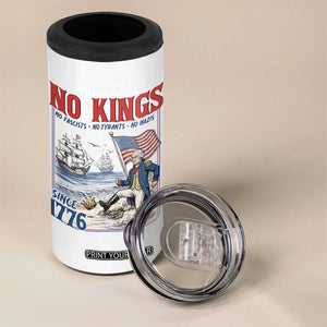 No Kings Since 1776 George Washington 4 in 1 Can Cooler Tumbler Political Humor Gift TS12 Print Your Wear