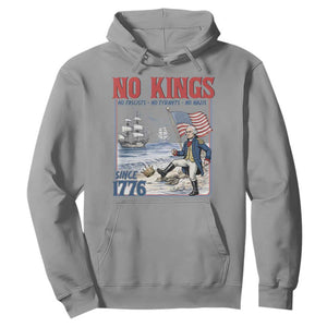 No Kings Since 1776 George Washington Hoodie Political Humor Gift TS12 Sport Gray Print Your Wear