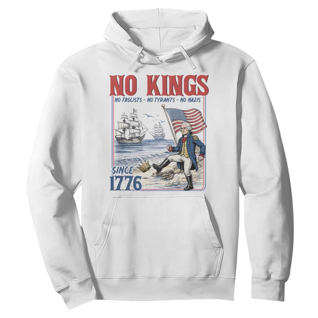 No Kings Since 1776 George Washington Hoodie Political Humor Gift TS12 White Print Your Wear