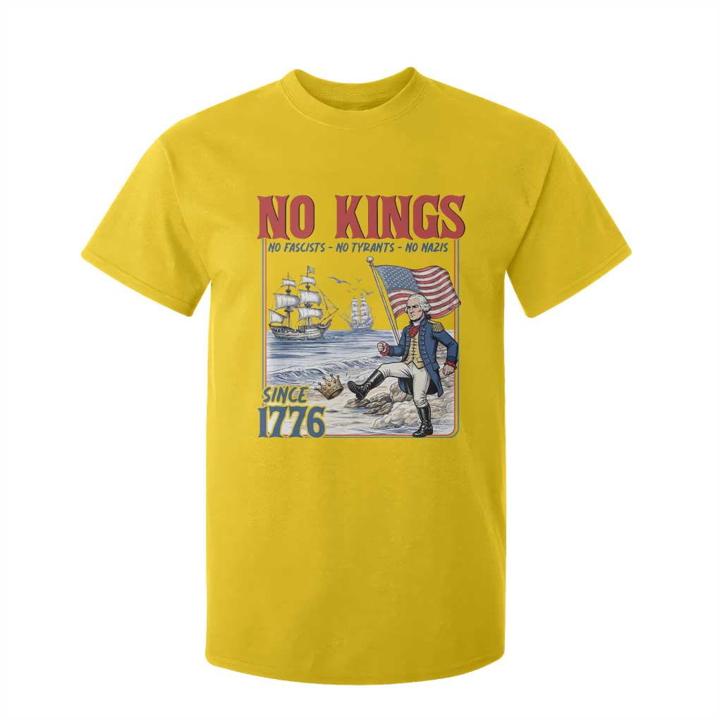 No Kings Since 1776 George Washington T Shirt For Kid Political Humor Gift TS12 Daisy Print Your Wear