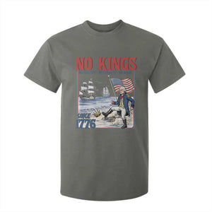 No Kings Since 1776 George Washington T Shirt For Kid Political Humor Gift TS12 Military Green Print Your Wear