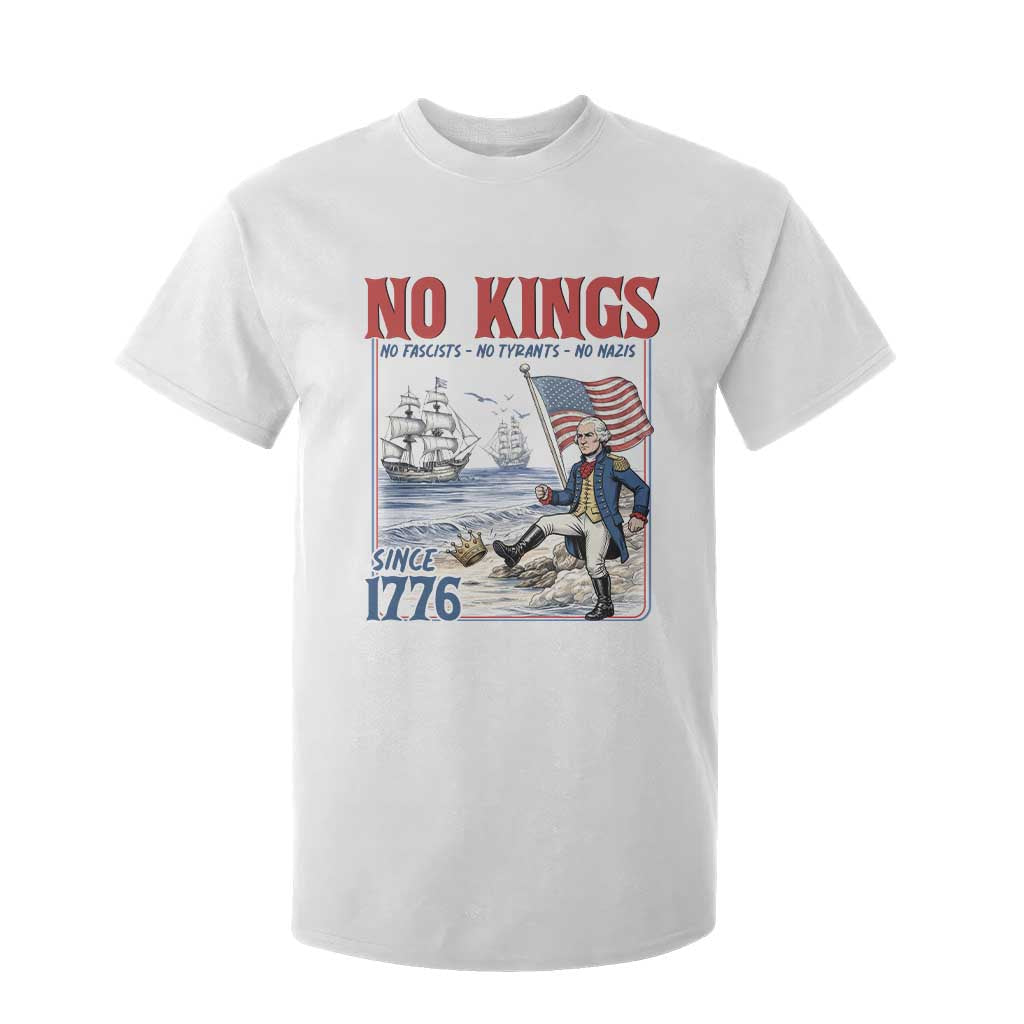 No Kings Since 1776 George Washington T Shirt For Kid Political Humor Gift TS12 White Print Your Wear