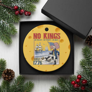 No Kings Since 1776 George Washington Ceramic Ornament Political Humor Gift TS12 1pc Yellow Cheese Print Your Wear