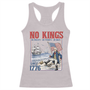 No Kings Since 1776 George Washington Racerback Tank Top Political Humor Gift TS12 Ice Gray Print Your Wear