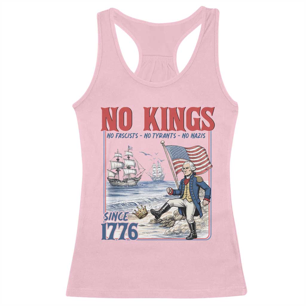 No Kings Since 1776 George Washington Racerback Tank Top Political Humor Gift TS12 Light Pink Print Your Wear
