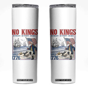 No Kings Since 1776 George Washington Skinny Tumbler Political Humor Gift TS12 White Print Your Wear