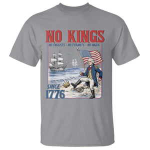 No Kings Since 1776 George Washington T Shirt Political Humor Gift TS12 Sport Gray Print Your Wear