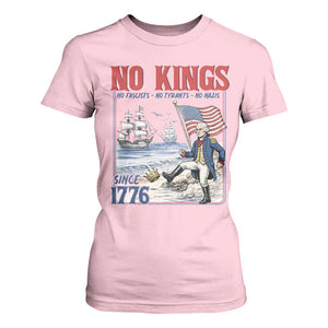 No Kings Since 1776 George Washington T Shirt For Women Political Humor Gift TS12 Light Pink Print Your Wear