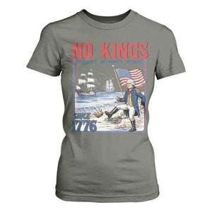 No Kings Since 1776 George Washington T Shirt For Women Political Humor Gift TS12 Military Green Print Your Wear