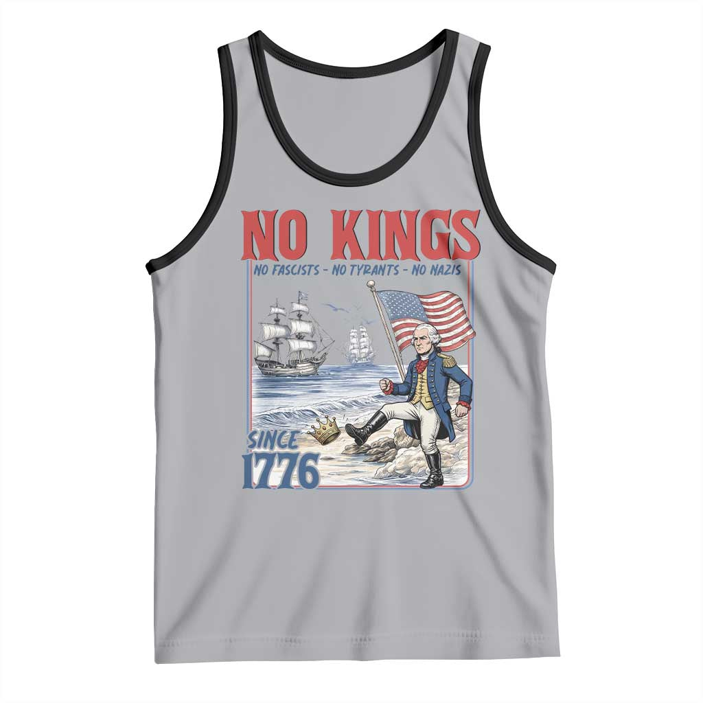 No Kings Since 1776 George Washington Tank Top Political Humor Gift TS12 Athletic Heather Black Print Your Wear