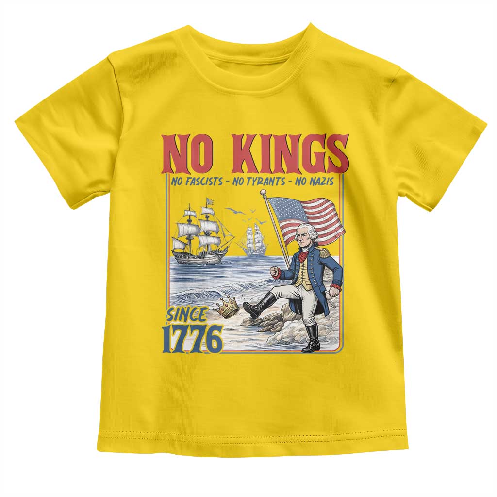 No Kings Since 1776 George Washington Toddler T Shirt Political Humor Gift TS12 Daisy Print Your Wear